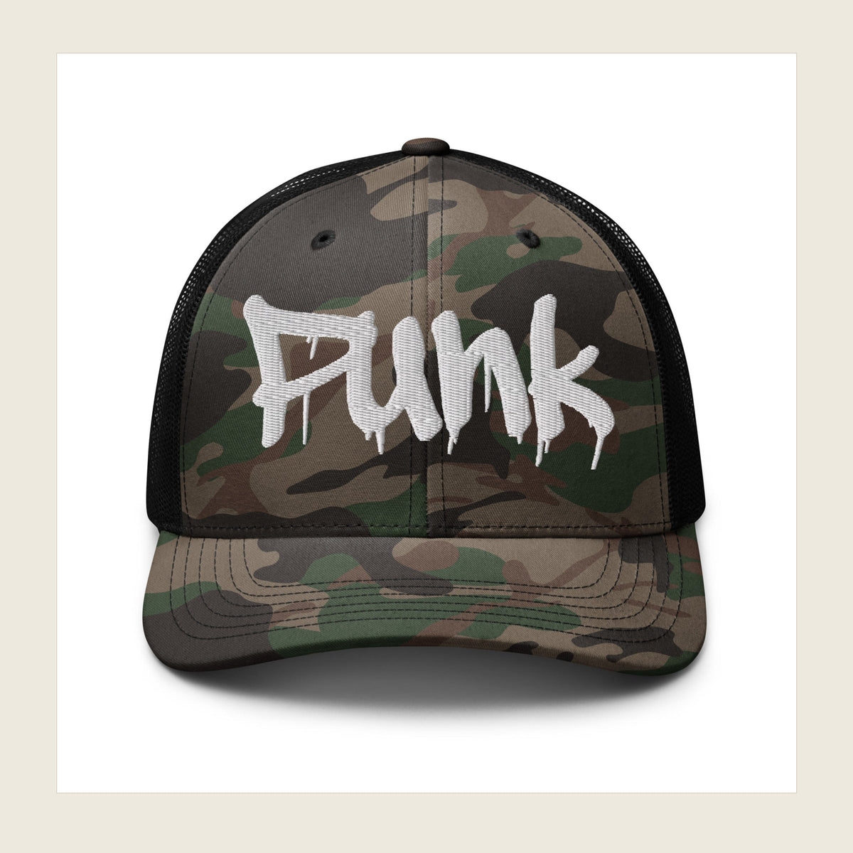 Punk Camo trucker hat — catalog image